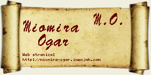 Miomira Ogar vizit kartica
